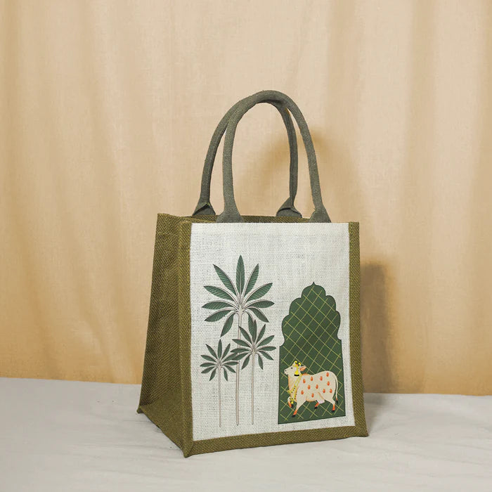 pichwai Tree Jute Bag